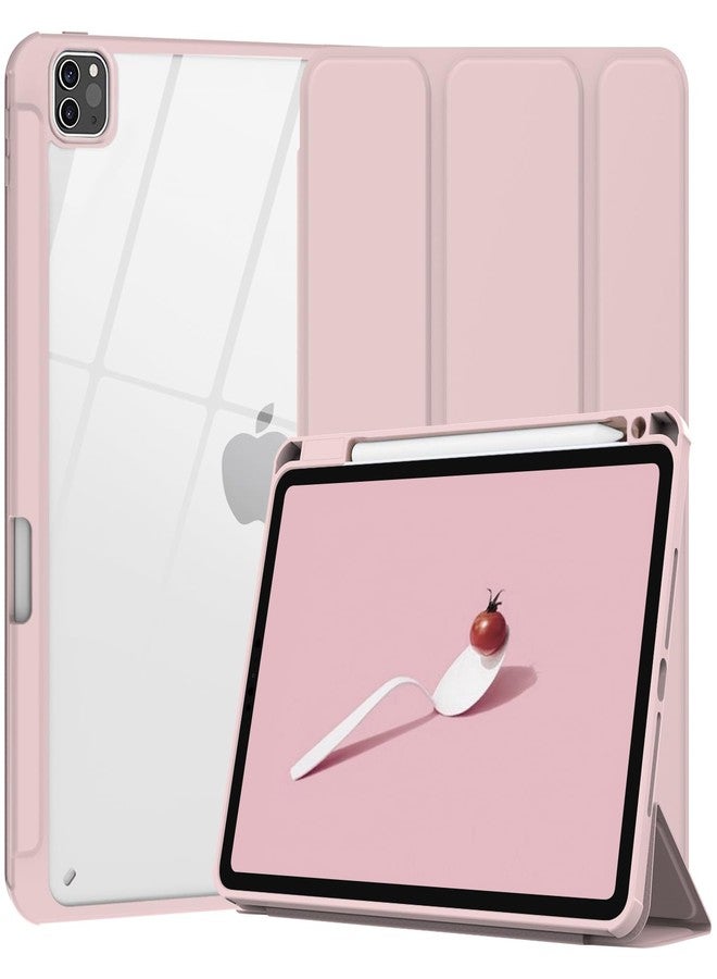 Xkladz Case for iPad Pro 11 inch 2022（4th Gen）/ 2021(3rd Gen) / 2020（2nd Gen, Smart Pro 11 Case with Pencil Holder, Stand Clear Back Cover for iPad Pro 11 inch, Auto Sleep/Wake, Pink - Image 1