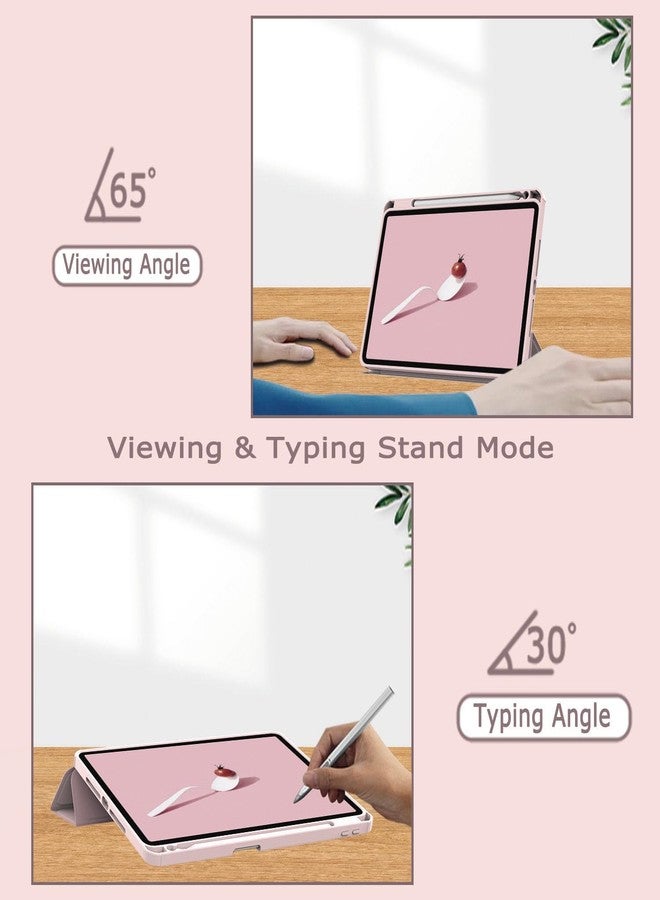 Xkladz Case for iPad Pro 11 inch 2022（4th Gen）/ 2021(3rd Gen) / 2020（2nd Gen, Smart Pro 11 Case with Pencil Holder, Stand Clear Back Cover for iPad Pro 11 inch, Auto Sleep/Wake, Pink - Image 4