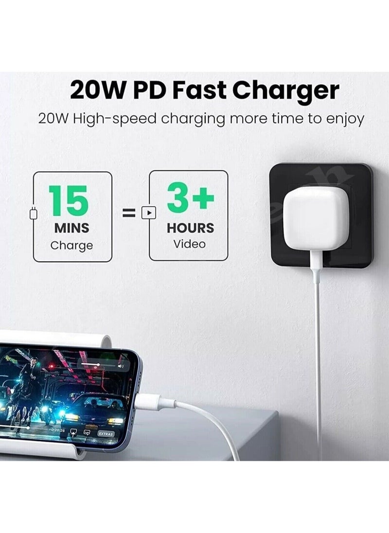 ELTRAZONE - "High-Speed USB-C Power Adapter with Lightning Cable for iPhone 14, 13, 12, 11 Pro - Fast Charging and Data Transfer for Your Apple Devices" - Image 1
