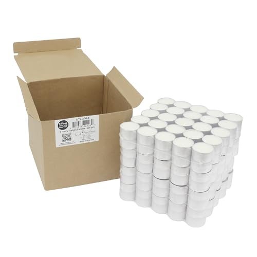 Stonebriar White Unscented Smokeless Long Burning Tea Light Candles with 8 Hour Burn Time, 200 Count - Image 3