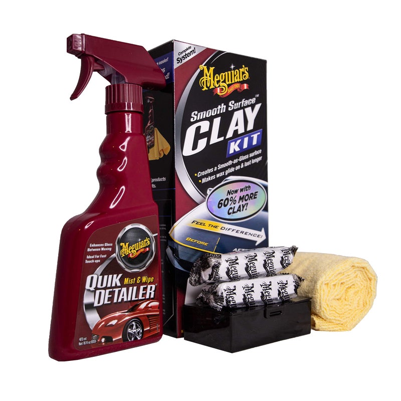 Meguiar's Smooth Surface Clay Kit - Safe and Easy Car Claying for Smooth as Glass Finish - G1016 - Image 1
