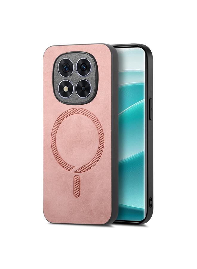 Case For Xiaomi Redmi Note 14 Pro+ 5G Solid Color Retro Magsafe PU Back Cover Phone Case