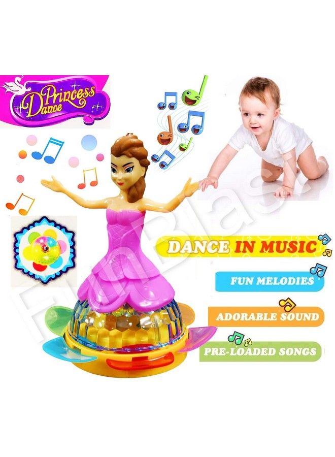 FunBlast Princess Dancing Doll For Girls With 3D Lights & Sound Toy For Babies;Musical Dancing Toys For Kids Multi Color - Image 4