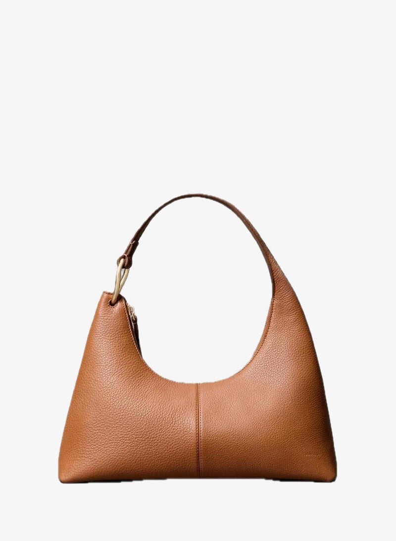 CALVIN KLEIN Slouchy Leather Shoulder Bag - Image 1