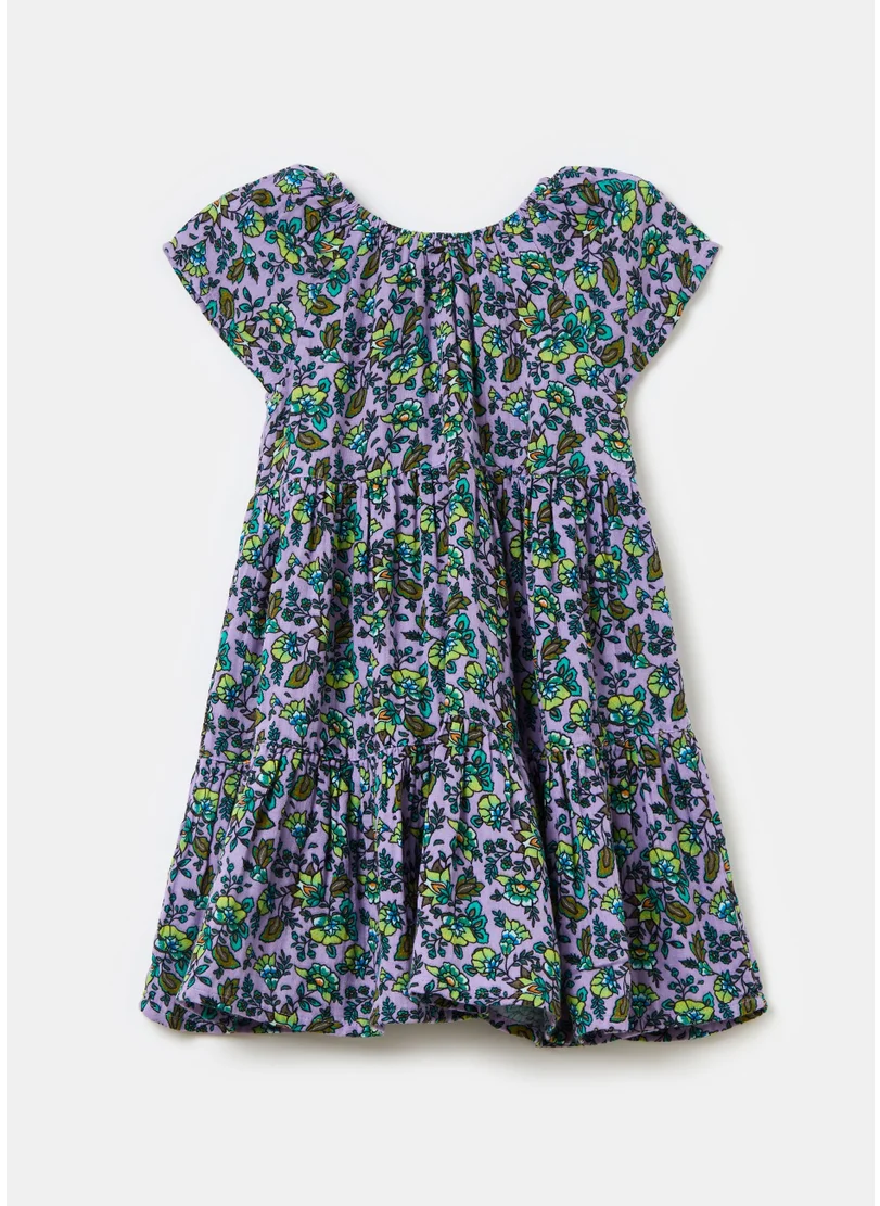 Ovs Cotton Dress With Floral Pattern