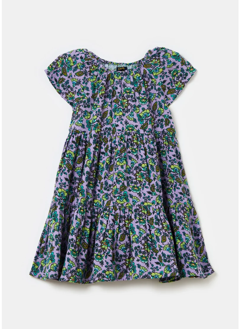 Ovs Cotton Dress With Floral Pattern