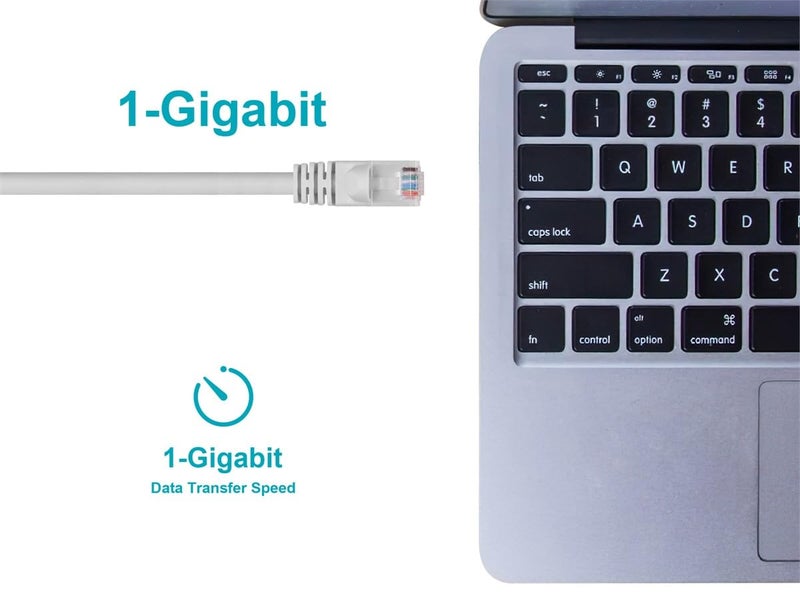 Monoprice 14FT 24AWG Cat6 550MHz UTP Ethernet Bare Copper Network Cable - White - Image 5