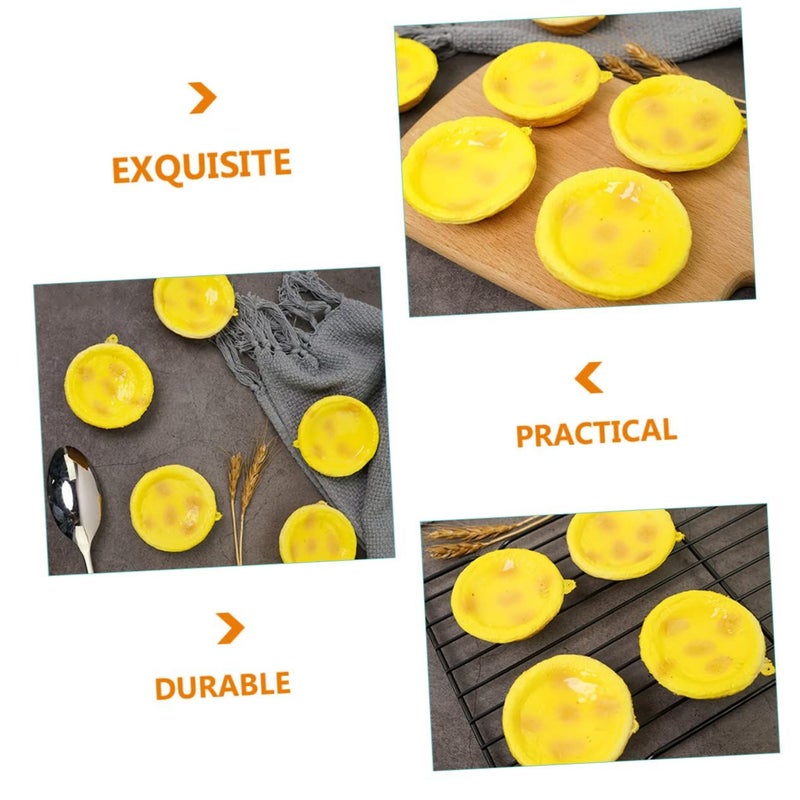 4 Sets Artificial Egg Tart Display Models Realistic Fake Dessert Props For Photography Teaching - Image 5