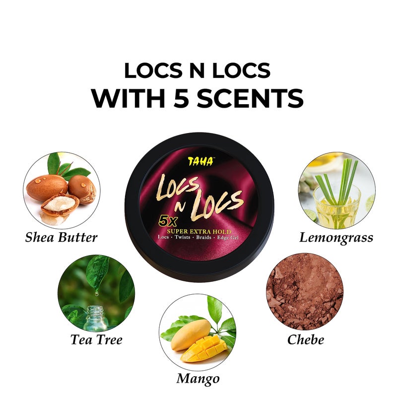Taha Locs & Locs Gel - 5X Super Extra Hold, Natural & Non-Damaging for Locs, Braids, Twists - 16 Oz (Lemongrass, 1 Pound(Pack of 1)) - Image 4