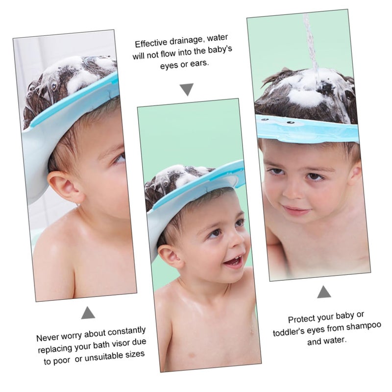 Waterproof Baby Shower Cap Eyes Protector Bath Hat For Infants And Toddlers - Image 4