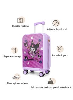 Generic 20" Kids Luggage Rolling Suitcase with 3D Multiple View Design, Cute Cartoon Character Pattern Travel Trolley Case for Girls Boys Children  - Image 2