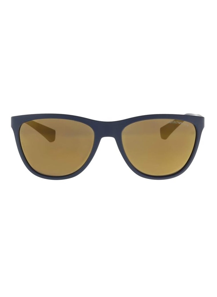 armani ARMANI Unisex Black Square Sunglasses with Brown lenses 0EA4053  - Image 2