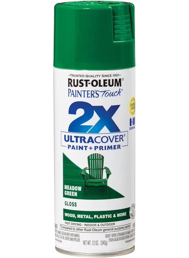 رست أوليوم طلاء بخاخ Painter's Touch 2X Ultra Cover 340 G Gloss Meadow Green - Image 1