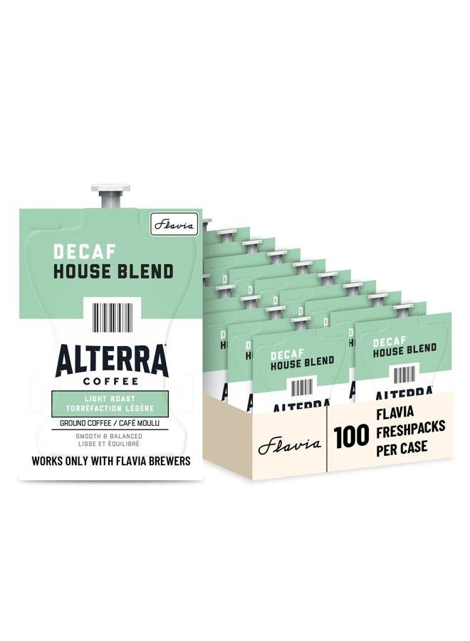 FLAVIA ALTERRA Coffee, House Blend Decaf, 20-Count Fresh Packs (Pack of 5) - Image 1