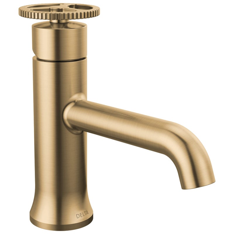 Delta Faucet Trinsic Single Hole Bathroom Faucet Gold Bathroom Faucet Single Handle Bathroom Sink Faucet Diamond Seal Technology Drain Assembly Champagne Bronze 558CZMPUDST - Image 2