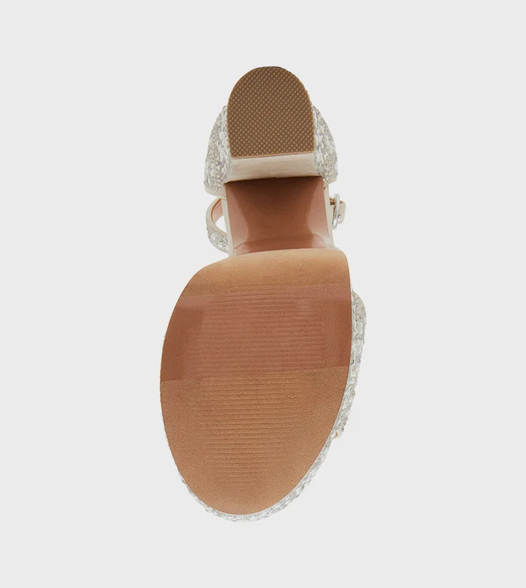 Steve Madden Glam Women's Ivory Heeled Sandals