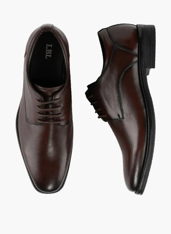 LBL By Shoexpress Men Leather Lace-Up Derby Shoes