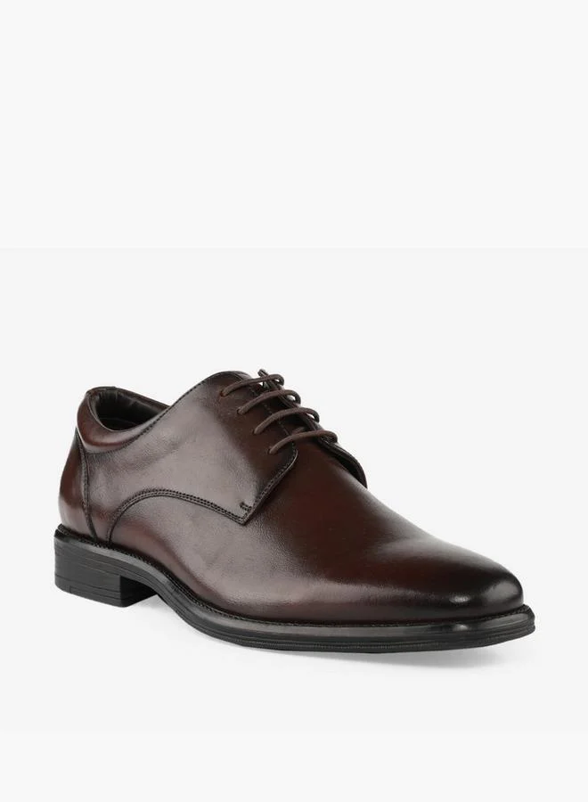 LBL By Shoexpress Men Leather Lace-Up Derby Shoes