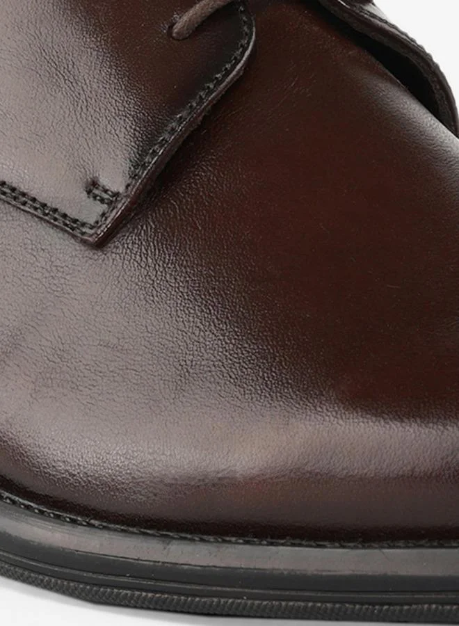 LBL By Shoexpress BROWN Men Leather Lace-Up Derby Shoes for Men | Best Price UAE