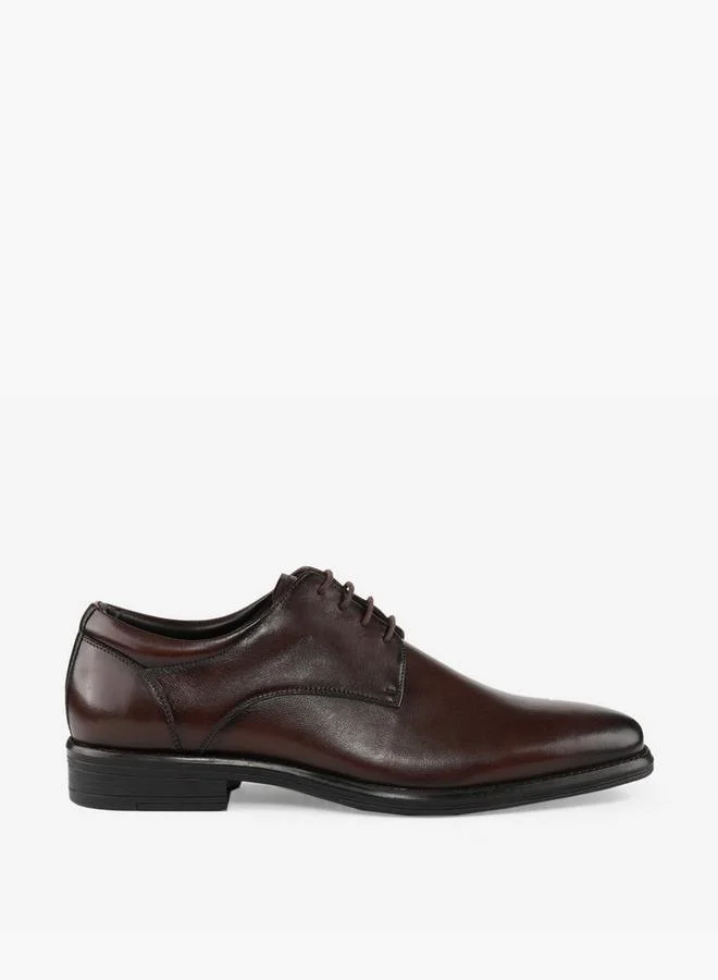 LBL By Shoexpress BROWN Men Leather Lace-Up Derby Shoes for Men | Best Price UAE
