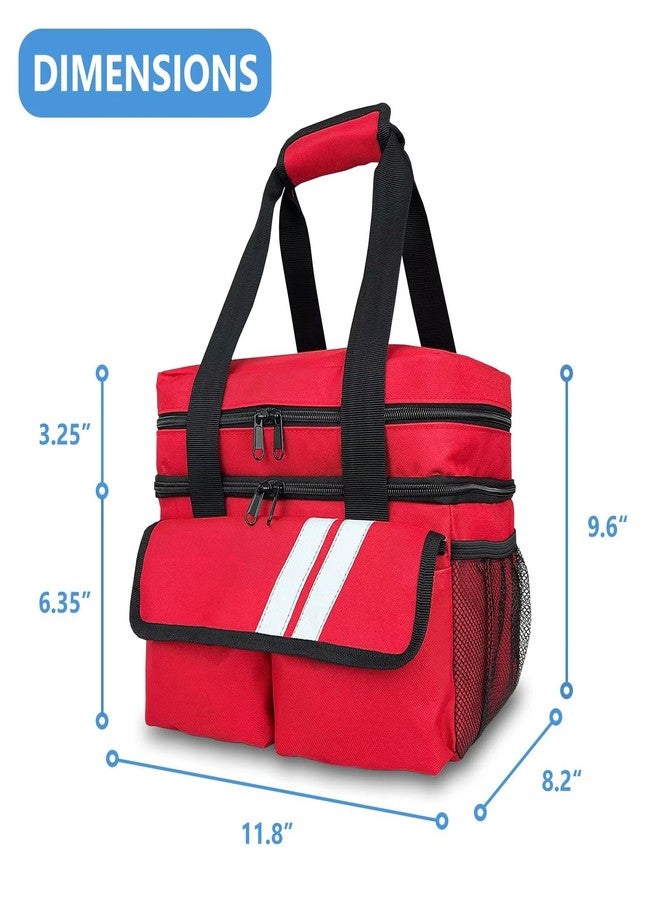 Chelvvg Double Layers Medicine Organizer Storage Bag with Dividers, First Aid Bag with Medic First Aid Badge, Medical Bag for Medical Supplies & Equipment - Image 5