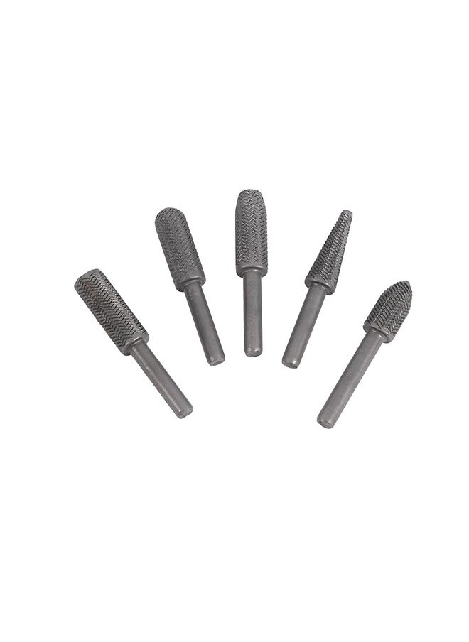 LAWAZIM - Iron File Rotary Set - 5 Piece - Hex Shank Precision Burr Tools for Cutting, Grinding, Shaping, and Carving on Wood, Aluminum, and Iron - Ideal for Woodworking, Metalworking, and DIY Projects - Image 1