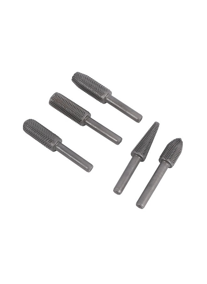 LAWAZIM - Iron File Rotary Set - 5 Piece - Hex Shank Precision Burr Tools for Cutting, Grinding, Shaping, and Carving on Wood, Aluminum, and Iron - Ideal for Woodworking, Metalworking, and DIY Projects - Image 1