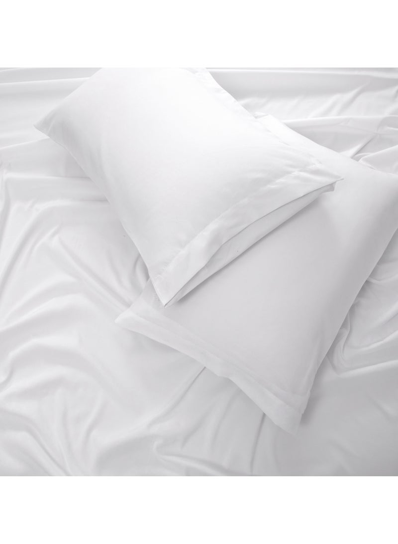 PanaX Panax Bedding Double Bed Sheets Set - 4 Piece Bedding - Brushed Microfiber - Shrinkage and Fade Resistant - Easy Care (White, Double)  - Image 3
