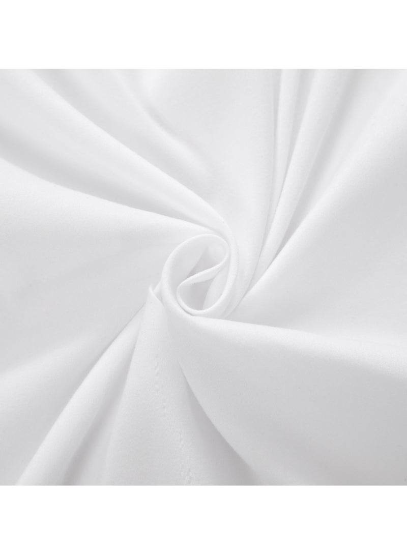 PanaX Panax Bedding Double Bed Sheets Set - 4 Piece Bedding - Brushed Microfiber - Shrinkage and Fade Resistant - Easy Care (White, Double)  - Image 5