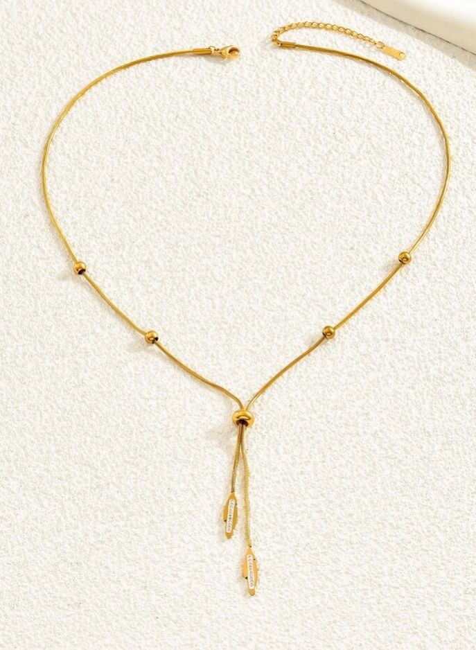 إيكوال سلسال نسائي فاخر مصنوع من الاستانلس ستيل مطلي باللون الذهبي عيار 18 - Image 4