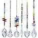 HD H&D Colorful Crystals Glass Pendants Chandelier Suncatchers Prisms Hanging Ornament Octogon Chakra Crystal Pendants for  - Image 2