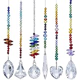 HD H&D Colorful Crystals Glass Pendants Chandelier Suncatchers Prisms Hanging Ornament Octogon Chakra Crystal Pendants for  - Image 1