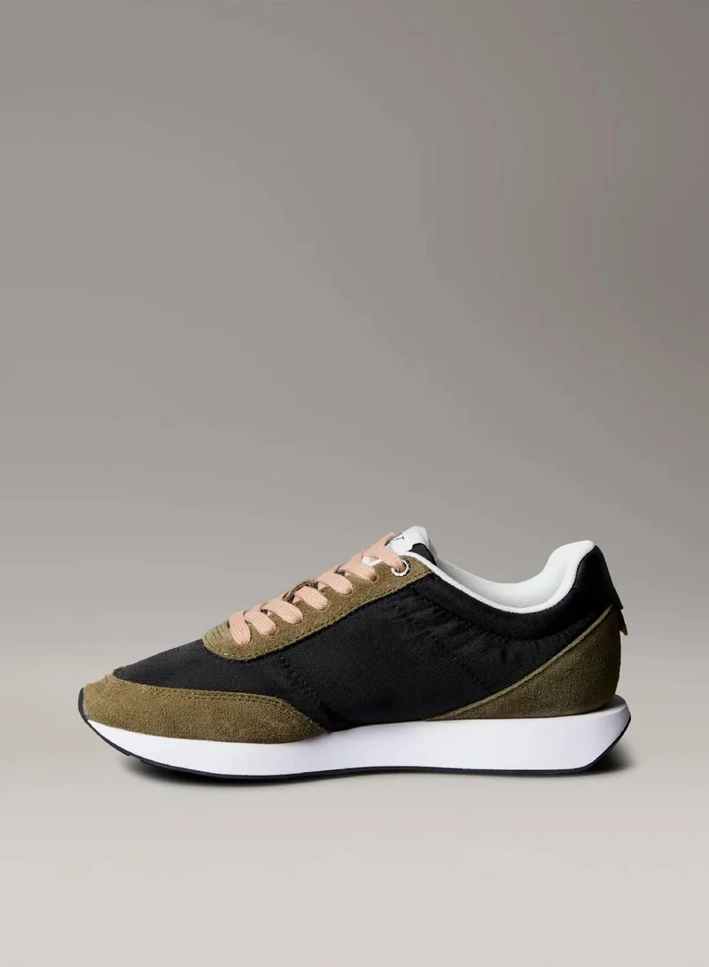 Calvin Klein  Suede Mix Signature Logo Runner Trainers for Women | Best Price UAE