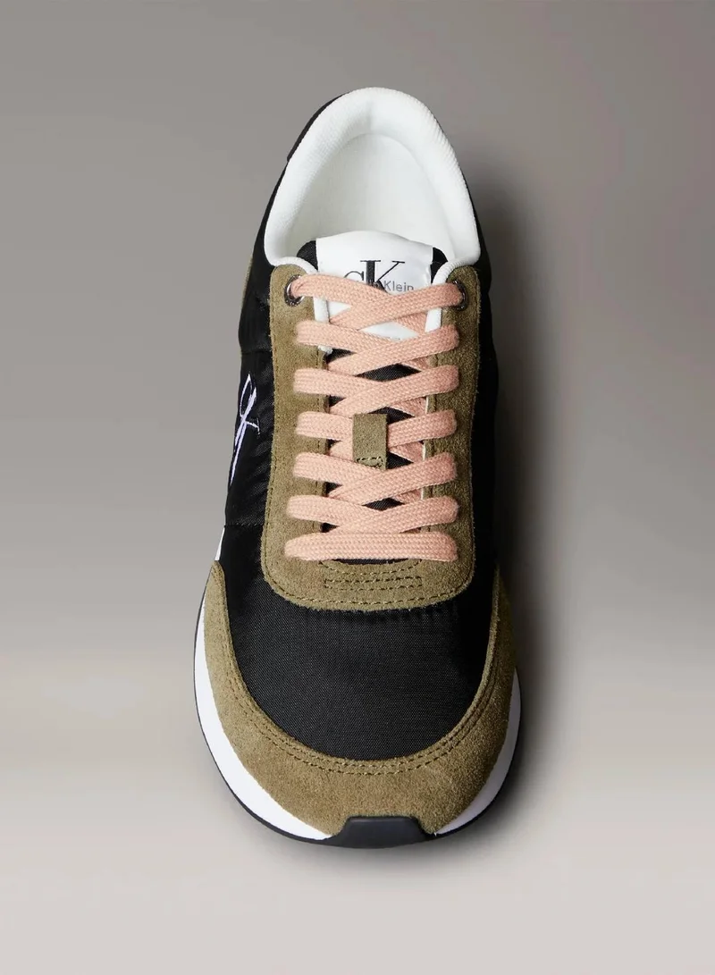 Calvin Klein  Suede Mix Signature Logo Runner Trainers for Women | Best Price UAE