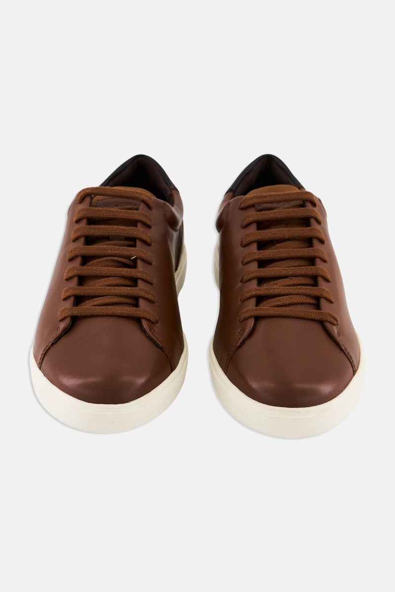 GEOX Men Avola Lace Up Casual Shoes, Brown  - Image 4