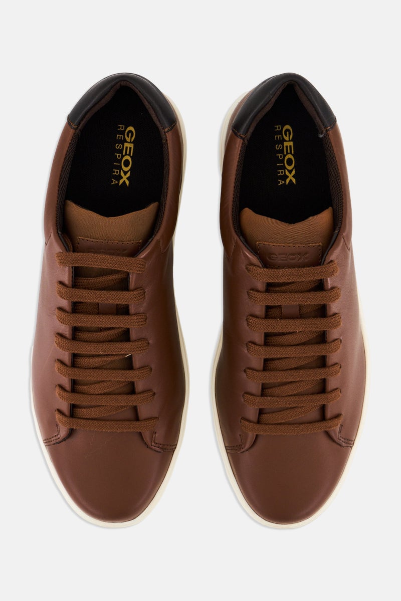 GEOX Men Avola Lace Up Casual Shoes, Brown  - Image 3