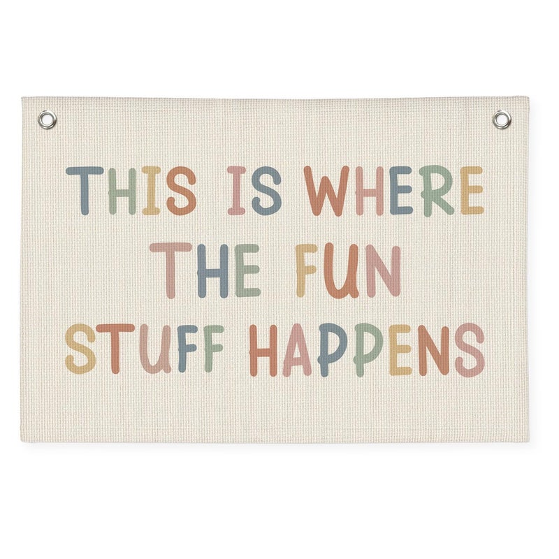 PLKMN 351LH-banner-playroom Canvas Banner - Image 1