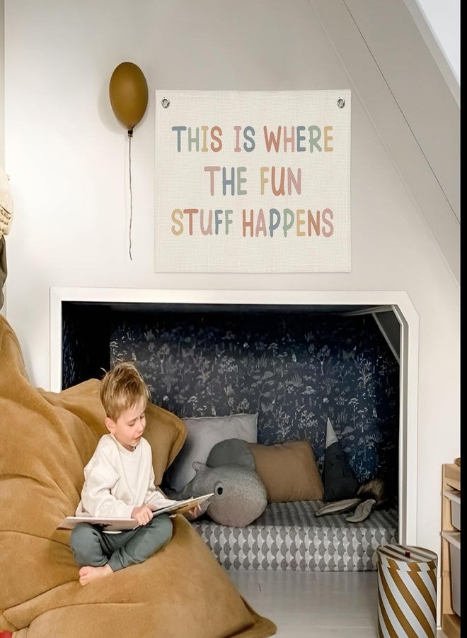 PLKMN 351LH-banner-playroom Canvas Banner - Image 3