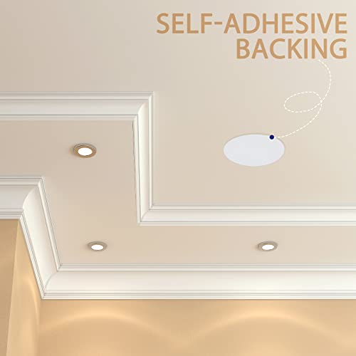 Sosation 6 Pcs Ceiling Cover Plate Wall Hole Cover Plastic Flat Blank Plate with 48 Pcs Double Faced Adhesive Tape for Ceilings or Wall(7 Inch) - Image 4