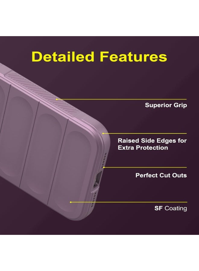 جراب خلفي من السيليكون عالي الجودة متوافق مع هاتف Xiaomi Redmi note 14 4G جراب Magic Shield المقاوم للصدمات مع حماية للكاميرا (أرجواني)
