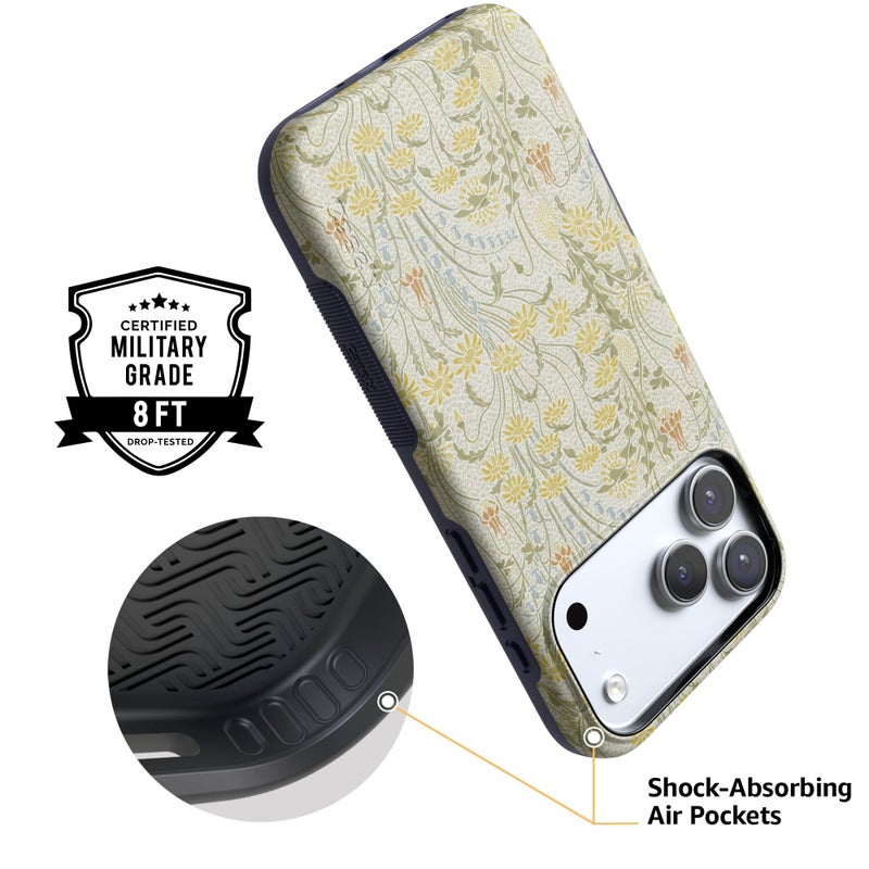 Casely iPhone 17 Pro Case | Boho Blooms | Golden Floral | Bold Protective Design | Compatible with MagSafe - Image 4