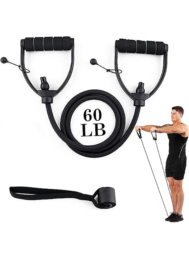 anythingbasic. أنبوب مقاومة للتمارين المنزلية | للرجال والنساء (أسود) - Image 1