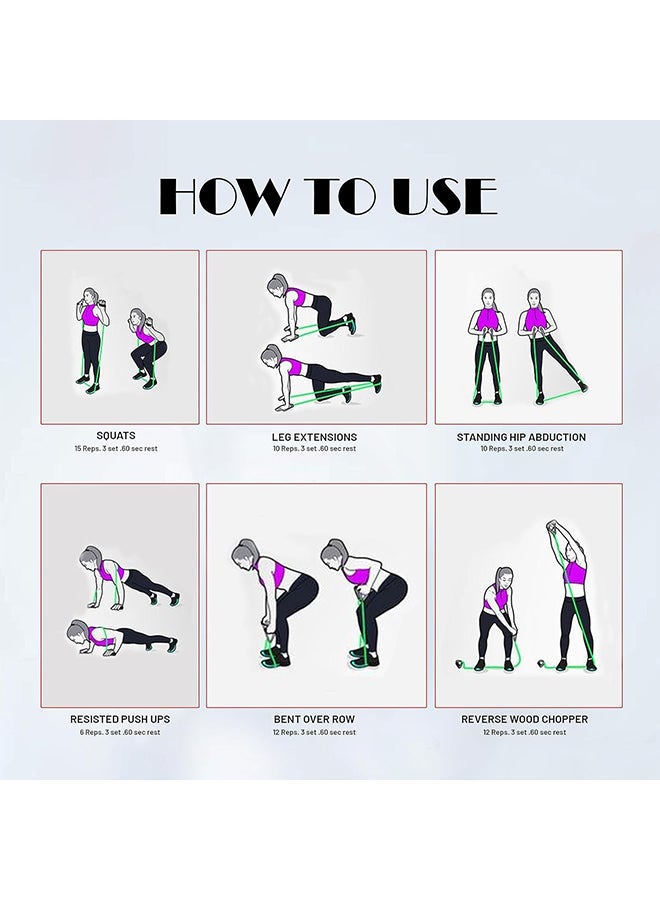 anythingbasic. أنبوب مقاومة للتمارين المنزلية | للرجال والنساء (أسود) - Image 4