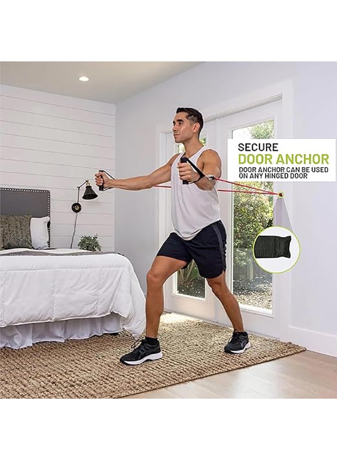 anythingbasic. أنبوب مقاومة للتمارين المنزلية | للرجال والنساء (أسود) - Image 3