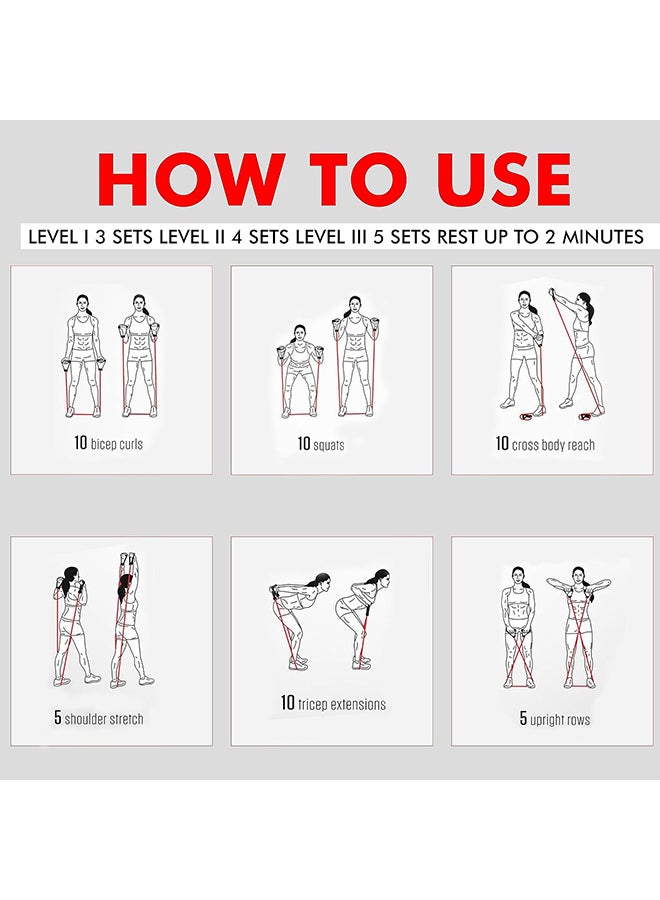 anythingbasic. أنبوب مقاومة للتمارين المنزلية | للرجال والنساء (أسود) - Image 5