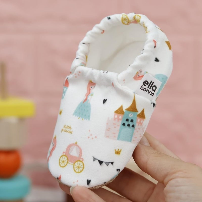 Ella Bonna Patterned Baby Booties, Non-Slip Sole, Home Nursery Shoes Slippers, Princess  - Image 5