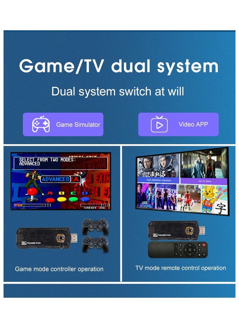 Generic - 8K HD Video Game Console Whit 10000+ Games Classic Retro TV Game Console Android Gaming Dual OS 3D PSP Console Stick For PS1/FC - Image 1