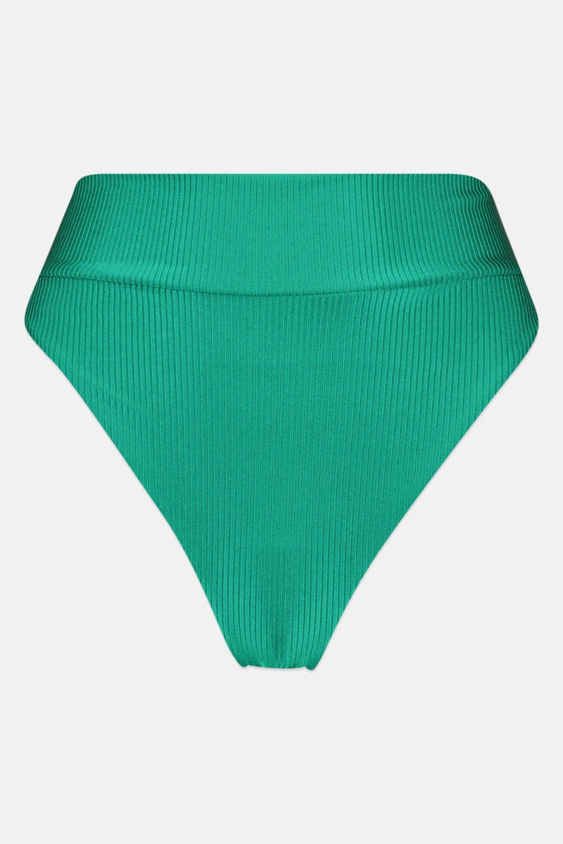Aerie Women Ribbed Pull On Bikini Bottom,  Green  - Image 2