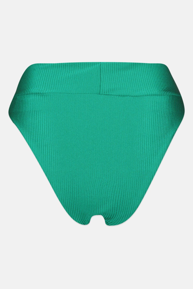 Aerie Women Ribbed Pull On Bikini Bottom,  Green  - Image 3