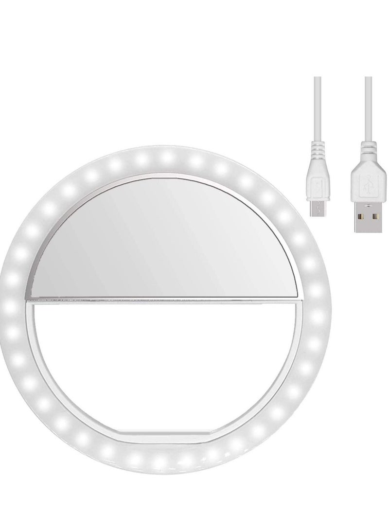 Captaintech Selfie Ring Light Clip-On Phone Camera Led Light Adjustable Brightness Selfie Circle - Image 1